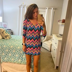 Lilly Pulitzer Chevron Dress “hearts a flutter”